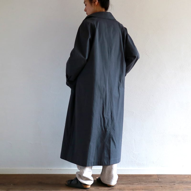 ハイカウントコットンシルクギャバジンオーバーサイズワイド ハイカウントコットンシルクギャバジンオーバーサイズワイド