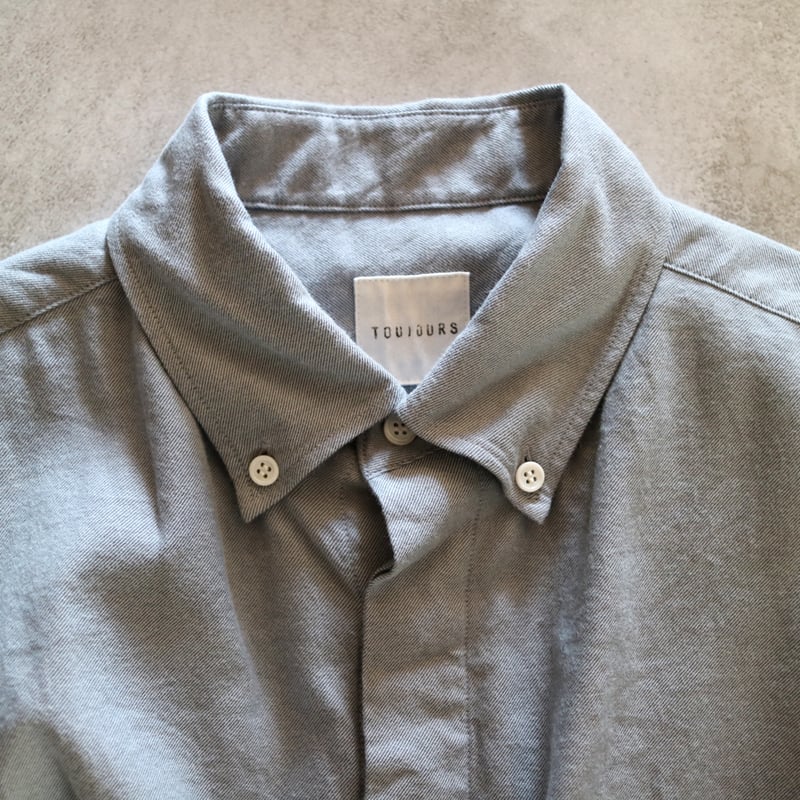 テクノカシミアヘザーコットンバギーボタンダウンシャツ／TOUJOURS | ovede