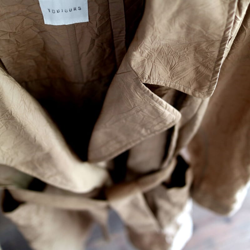 TOUJOURS オーバーサイズトレンチローブコート サイズ2 TOUJOURS オーバーサイズトレンチローブコート サイズ2 - メルカリ