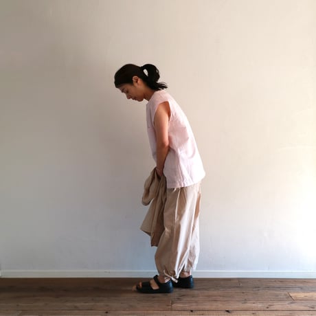 ファインカウントリネンコットンポケットビッグタンクシャツ／TOUJOURS