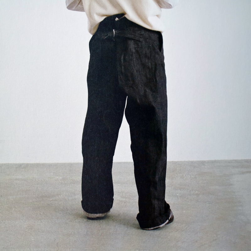 14oz.セルビッチクラッシックデニムバッグストリングウエスト