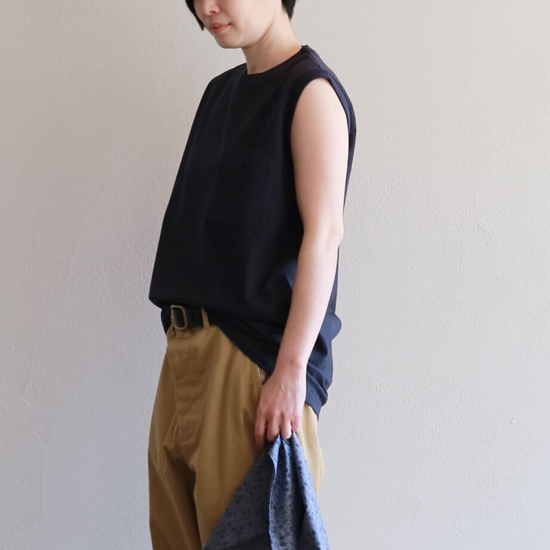 スリーブレスビッグポケットTシャツ／TOUJOURS | ovede