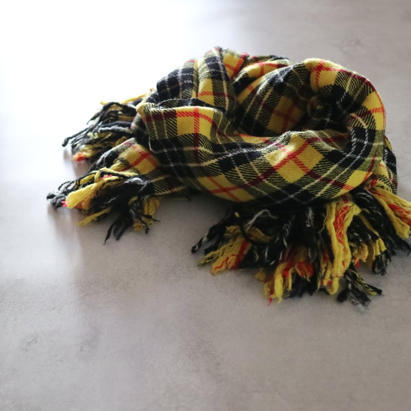 イエローロイヤルタータンチェックブランケット／R&D.M.Co- | ovede