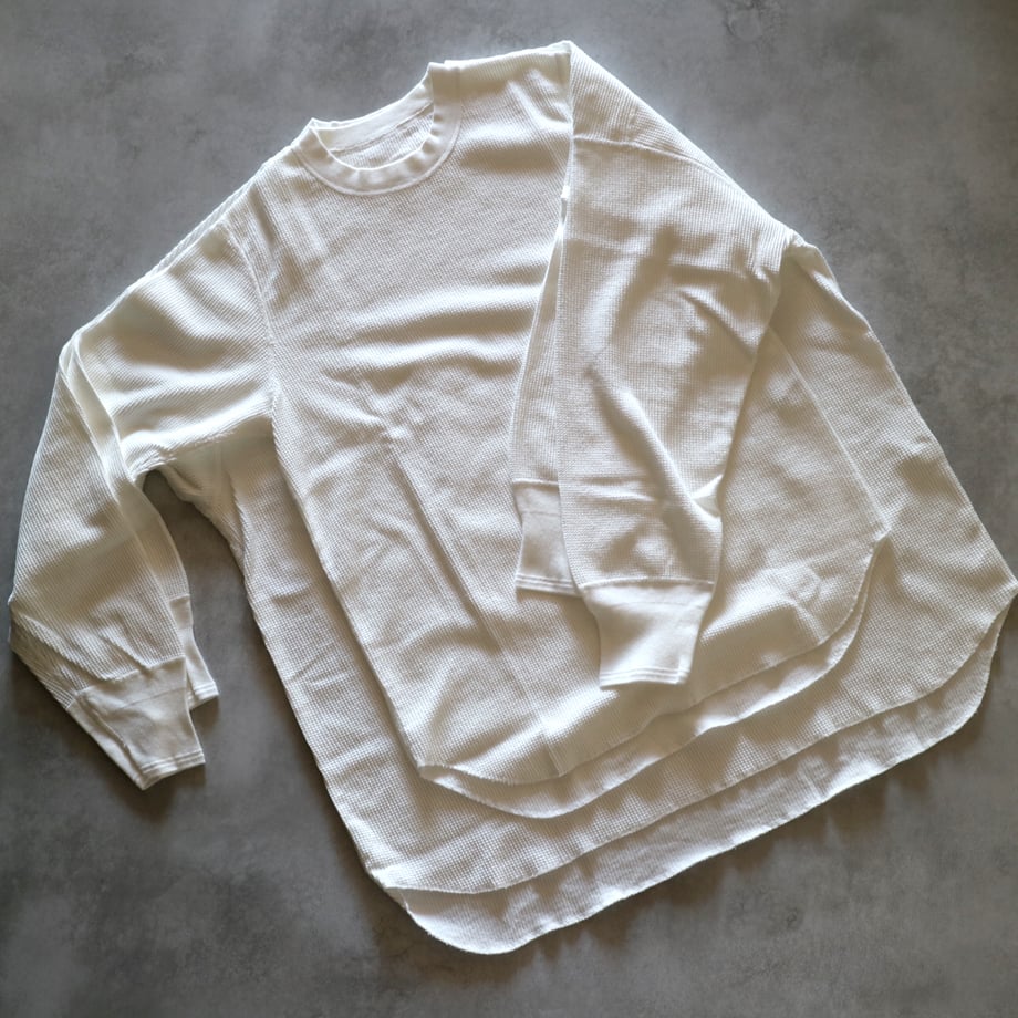 ワッフルリブコットンジャージールーズフィットアンダーシャツ