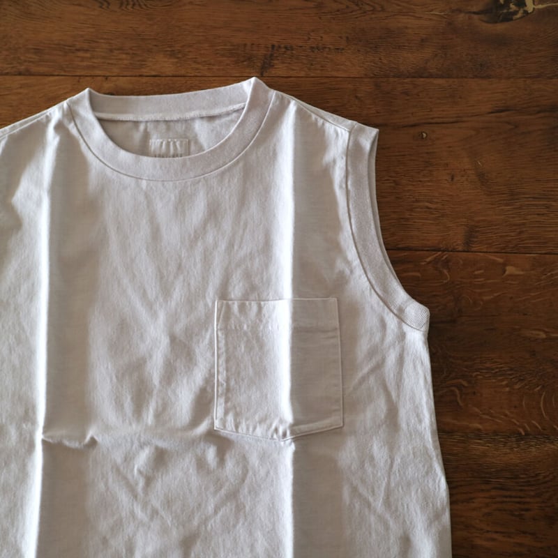 2024 TOUJOURSトゥジュー☆リンクルコットンポケットビッグTシャツ1白 2024 TOUJOURSトゥジュー☆リンクルコットンポケットビッグT