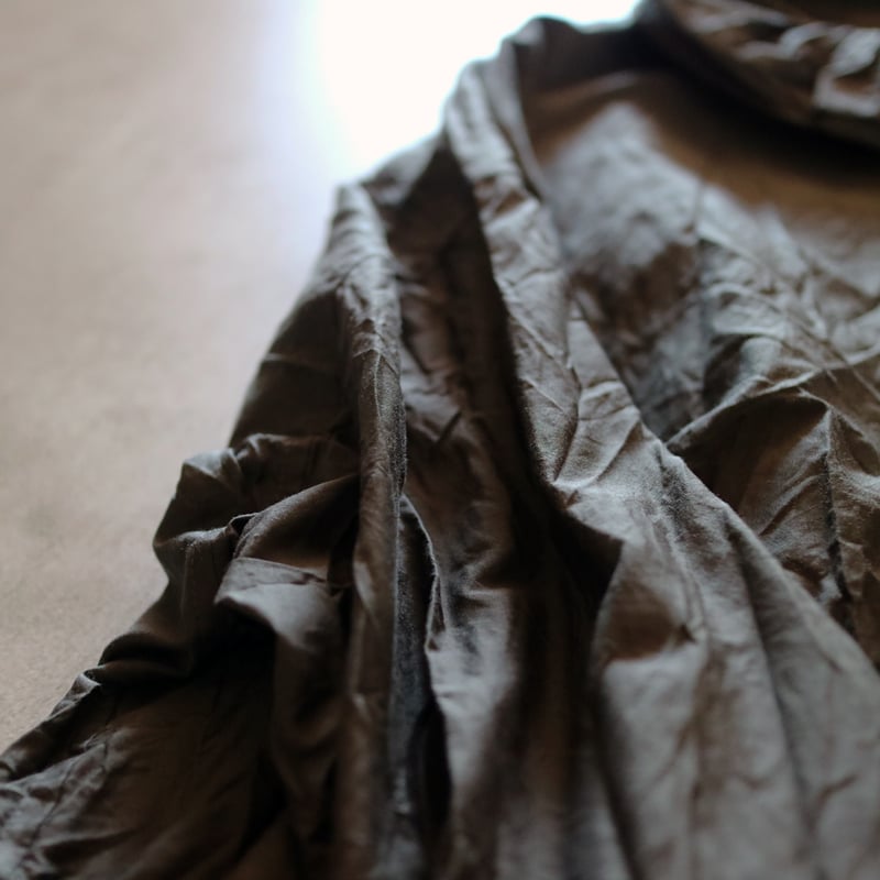 コットンシルクフェイルラッフルカラーバギーシャツ／TOUJOURS | ovede