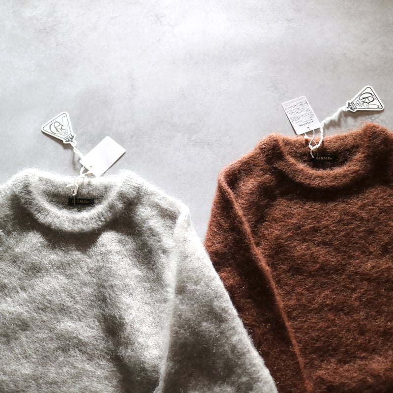 BATONER/モヘア／クルーネックプルオーバー／ニット/18AW モヘアライクシャギービッグシルエットクルーネックプルオーバー