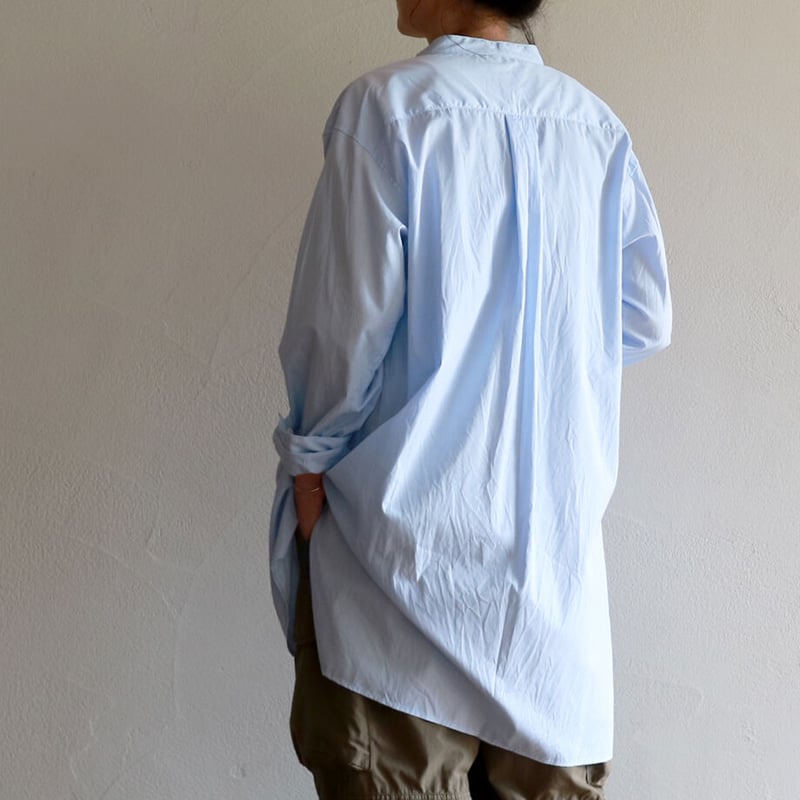 【美品】トゥジュー TOUJOURS バンドカラー 長袖シャツ サイズ2 TOUJOURS バンドカラーロングシャツ [TM36OS02] – CREER