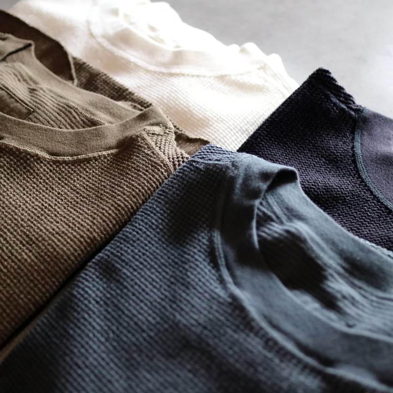 ワッフルリブコットンジャージールーズフィットアンダーシャツ