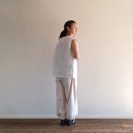 ファインカウントリネンコットンポケットビッグタンクシャツ／TOUJOURS