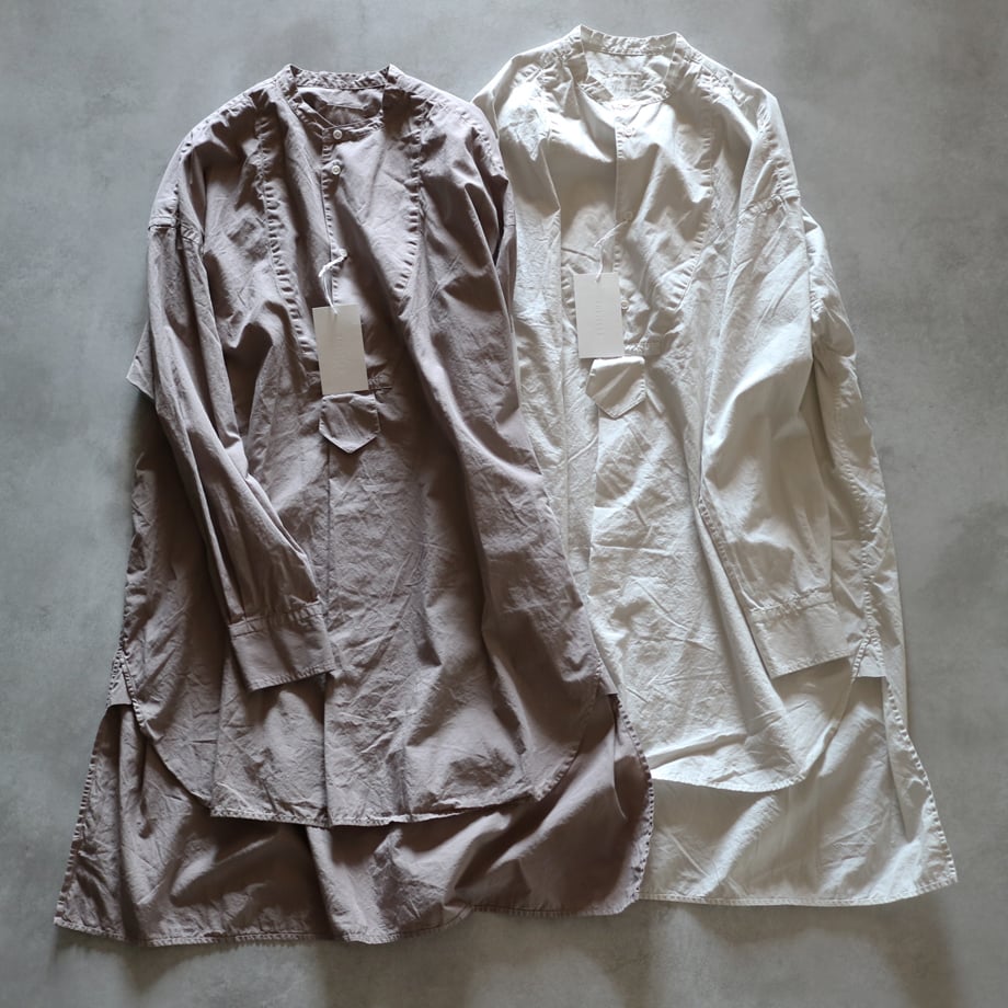 Charvetシャルベ　フロントピンタック コットンポプリン 長袖シャツ CHARVET コットンポプリン シャツ ストライプ柄 | ミスターポーター