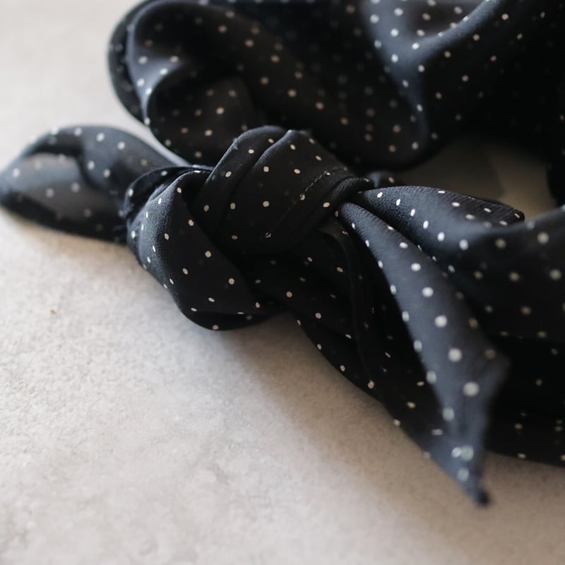 ピンドットプリントシルクシフォンスカーフ／TOUJOURS | ovede