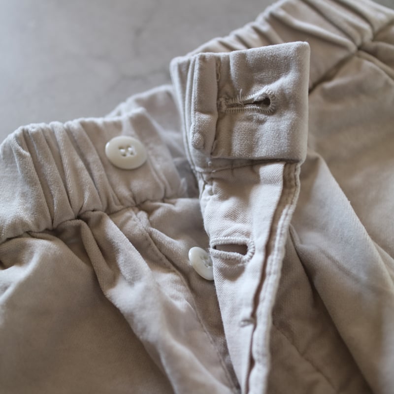 ガーメントダイコットンビスコースストレッチベルベットナロー