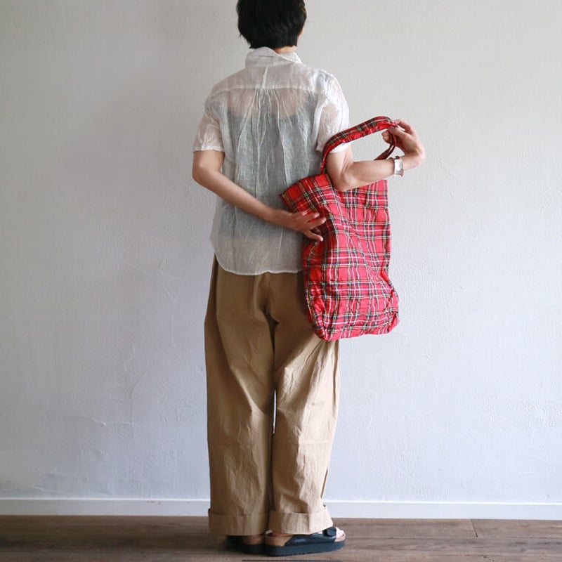 リネンタータンチェックトートバッグ/R&D.M.Co- | ovede リネンタータンチェックトートバッグ/R&D.M.Co- | ovede