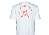 【STAR BOARD】 SHIELD TIKI TEE-WHITE/RED