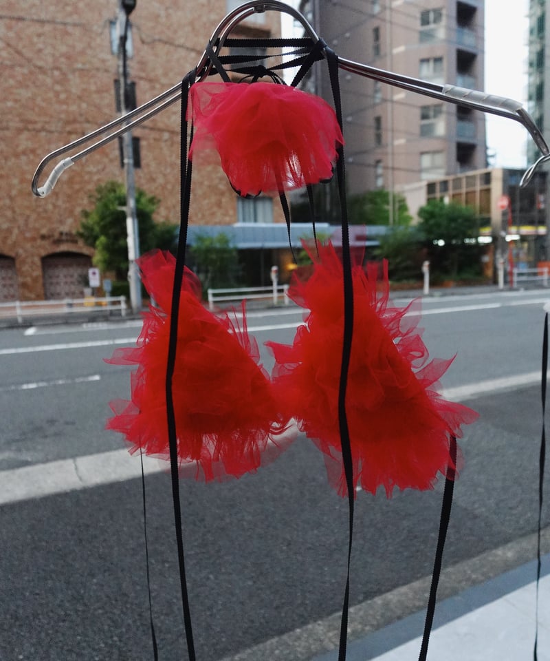 VIVIANO × JURK / Tulle Bra & Choker(red) | JURK