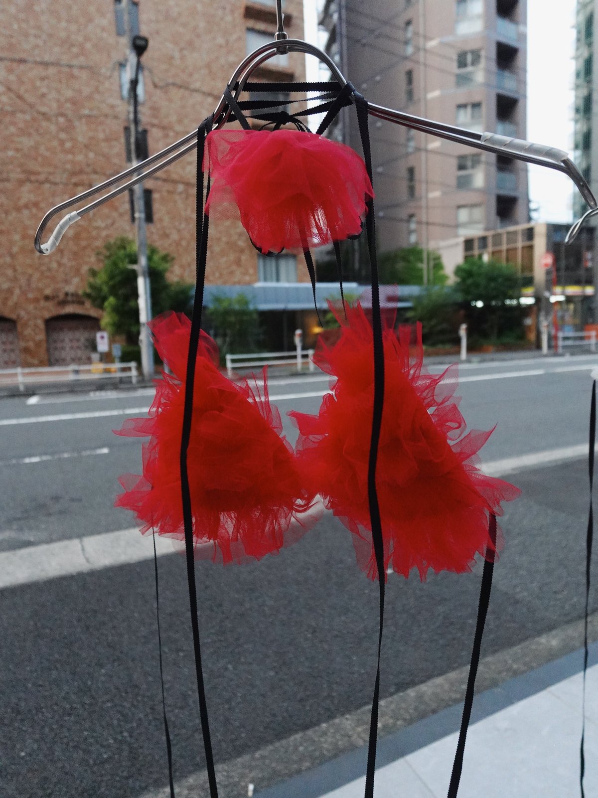 VIVIANO × JURK / Tulle Bra & Choker(red) | JURK