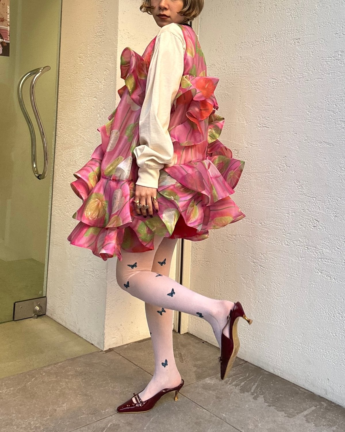 ワンピース VIVIANO RUFFLE TRIMMED TOP VIVIANO / Ruffle Trimmed Top | JURK shop tokyo