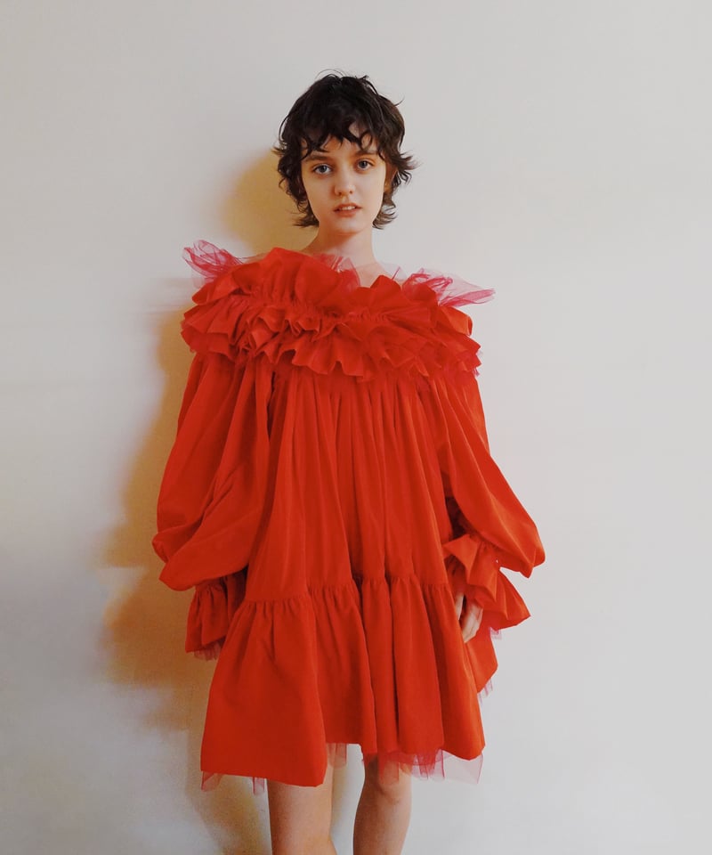 ワンピース VIVIANO Layered Mini Dress VIVIANO × JURK / Layered Mini Dress(red) | JURK