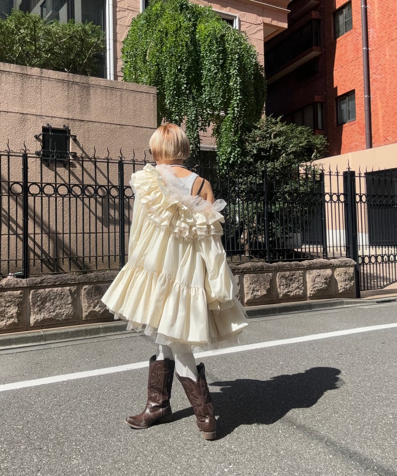 ワンピース VIVIANO Layered Mini Dress VIVIANO × JURK / Layered Mini Dress(white) | JU