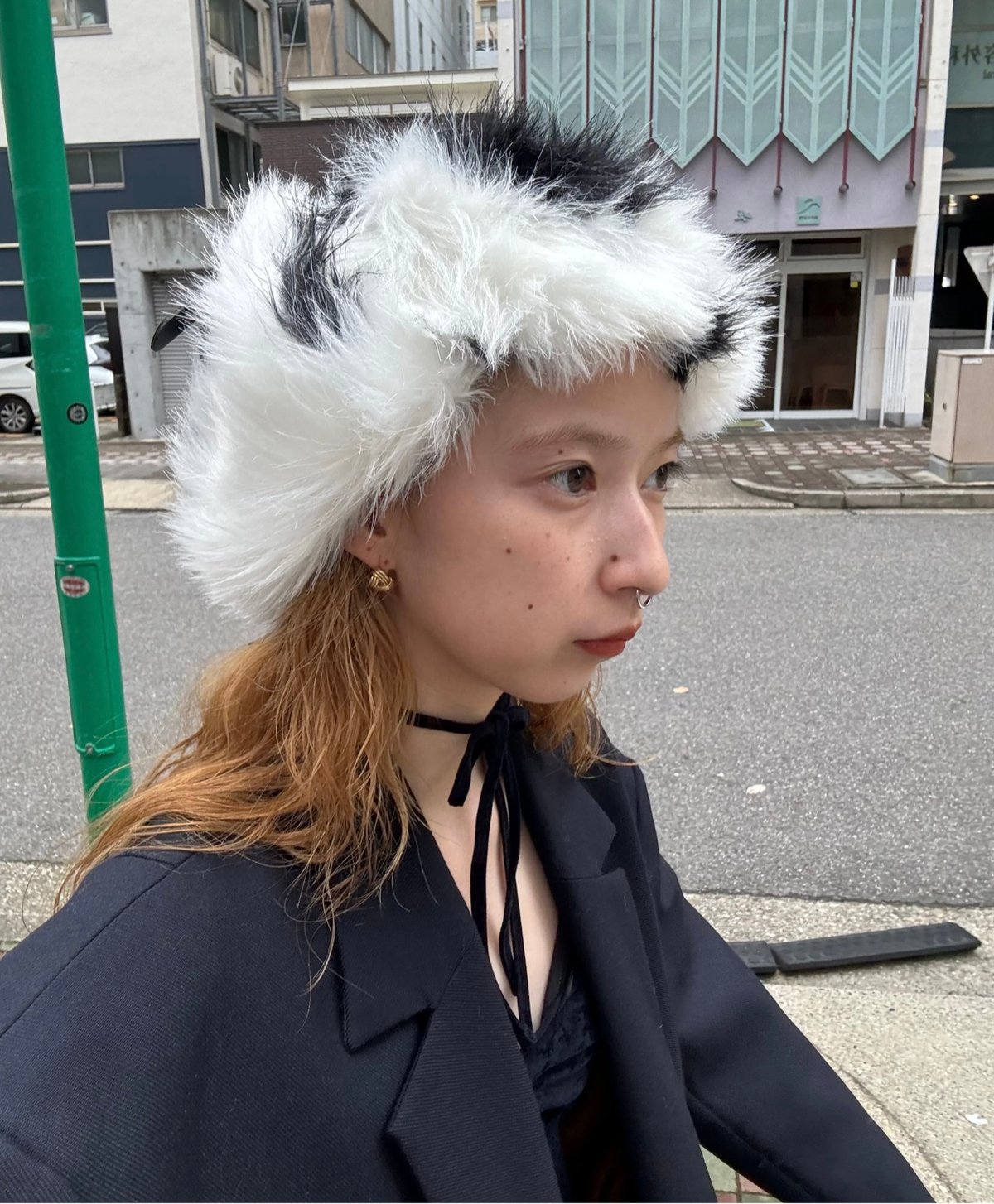 帽子 VIVIANO / H05 Heart Pattern Fur Aviator VIVIANO / Heart Pattern Fur Aviator Hat | JURK