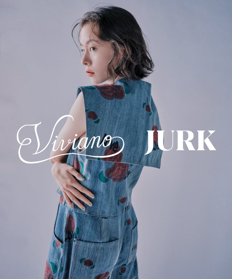 VIVIANO×JURK / rose print denim jumpsuit | JURK