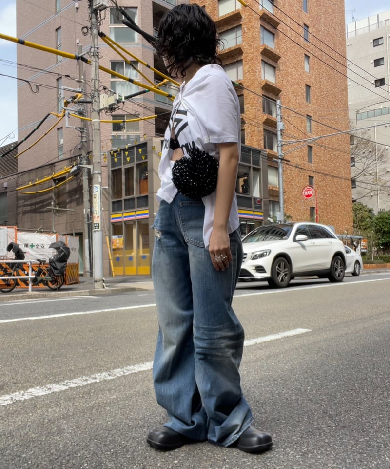 ★関税込・国内発送★【MM6】ツイスト ワイドレッグ ジーンズ MM6 MAISON MARGIELA エムエムシックス メゾン マルジェラ