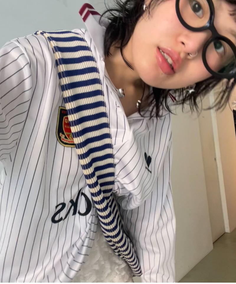 BASICKS / Oversized Stripe Football Shirt | JUR