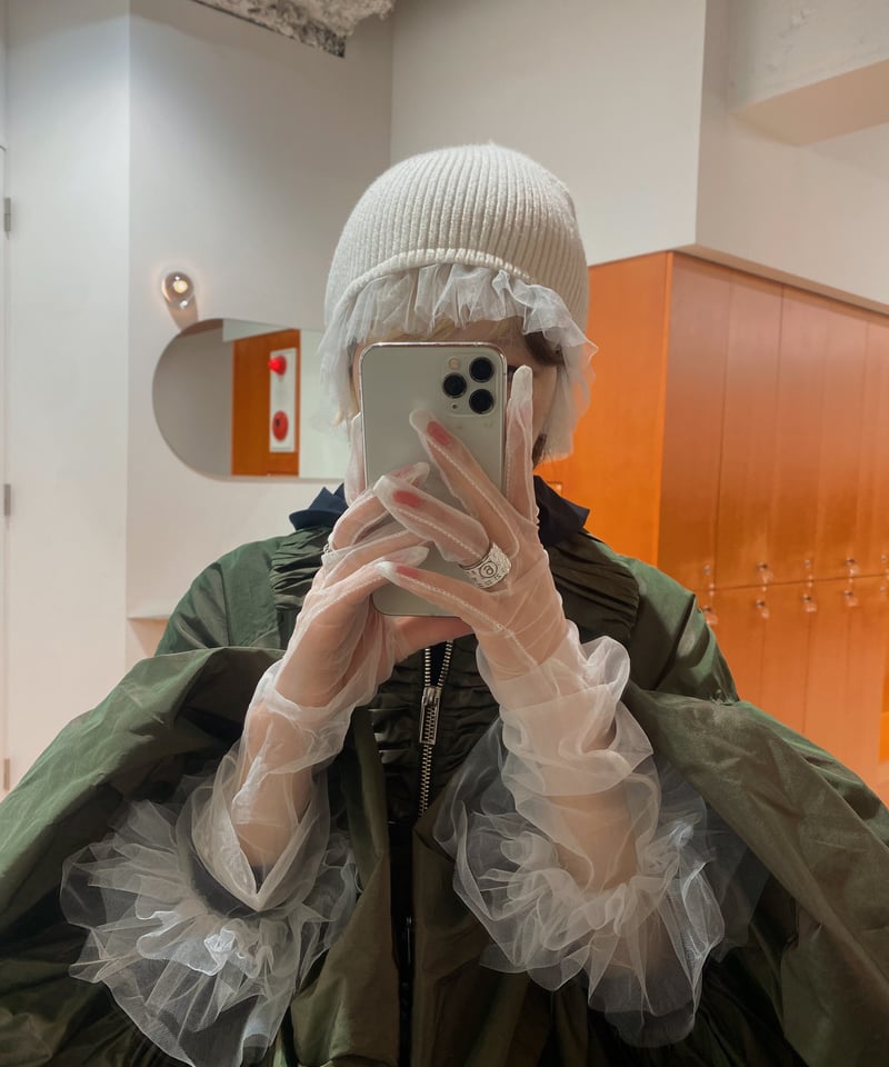 VIVIANO JURK チュールグローブ ホワイト VIVIANO × JURK