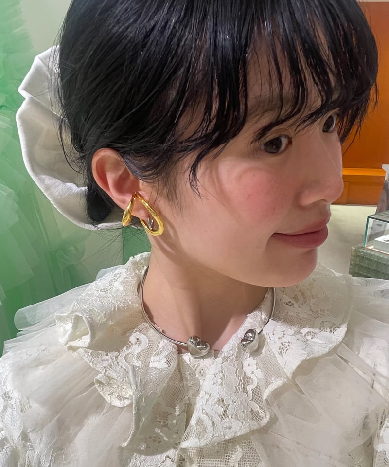 Soierie / Curve chain earcuff ring | JURK TOKYO Soierie / Curve chain earcuff ring | JURK TOKYO