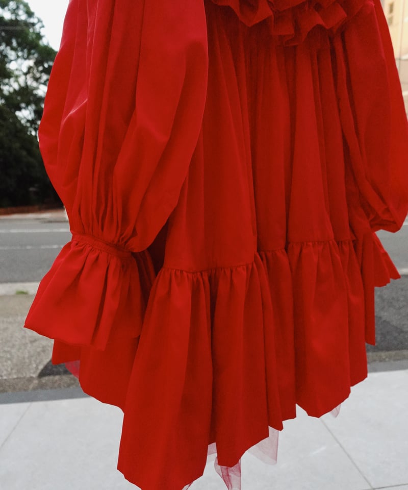 VIVIANO × JURK / Layered Mini Dress(red) | JURK