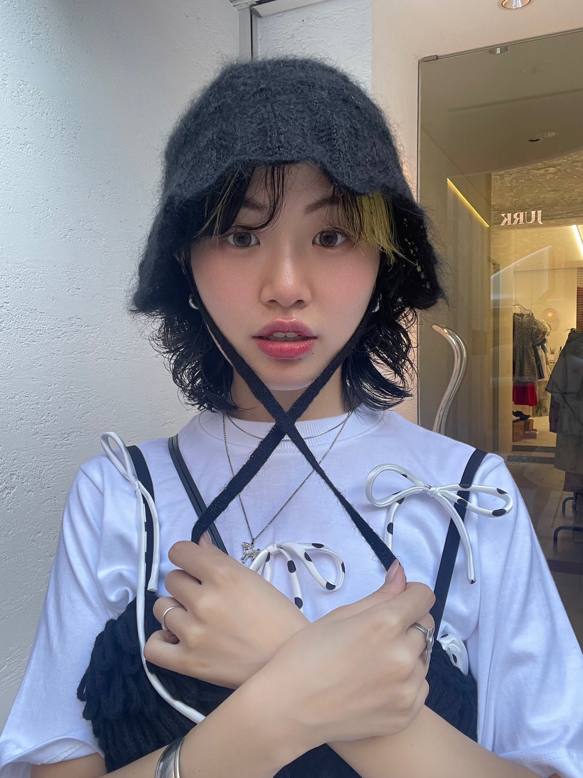 FUMIE=TANAKA / knit lace hat | JURK TOKYO FUMIE=TANAKA / knit lace hat | JURK TOKYO