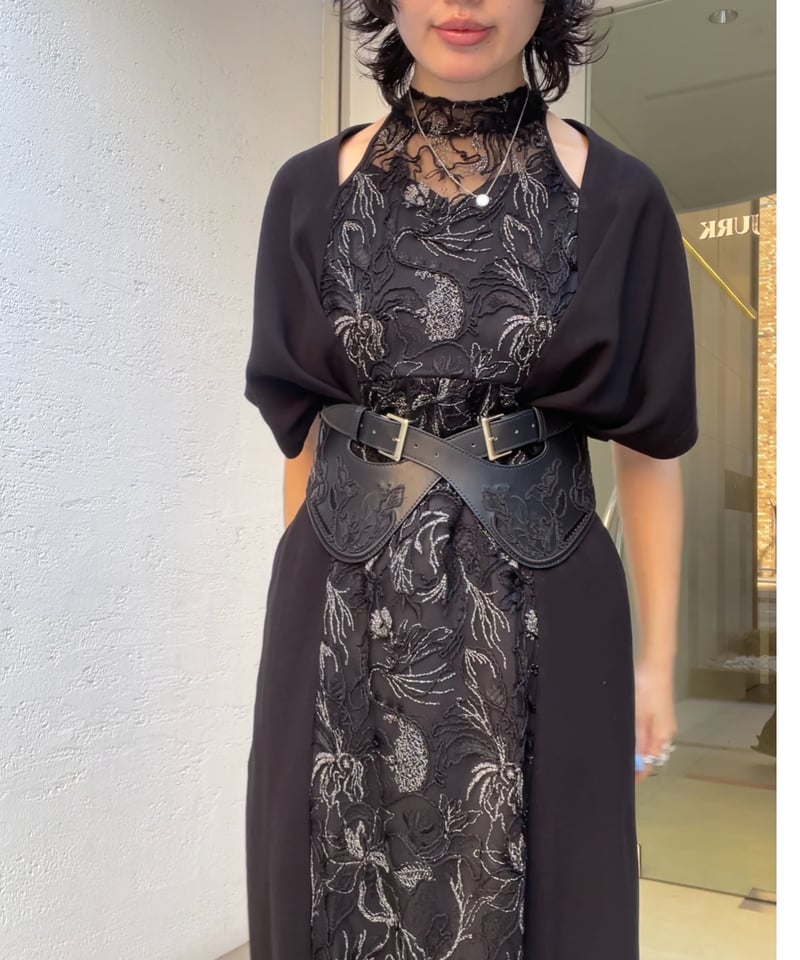 スーツ・フォーマル・ドレス Seem flower lace dress (Black) Seem flower lace dress (Black)