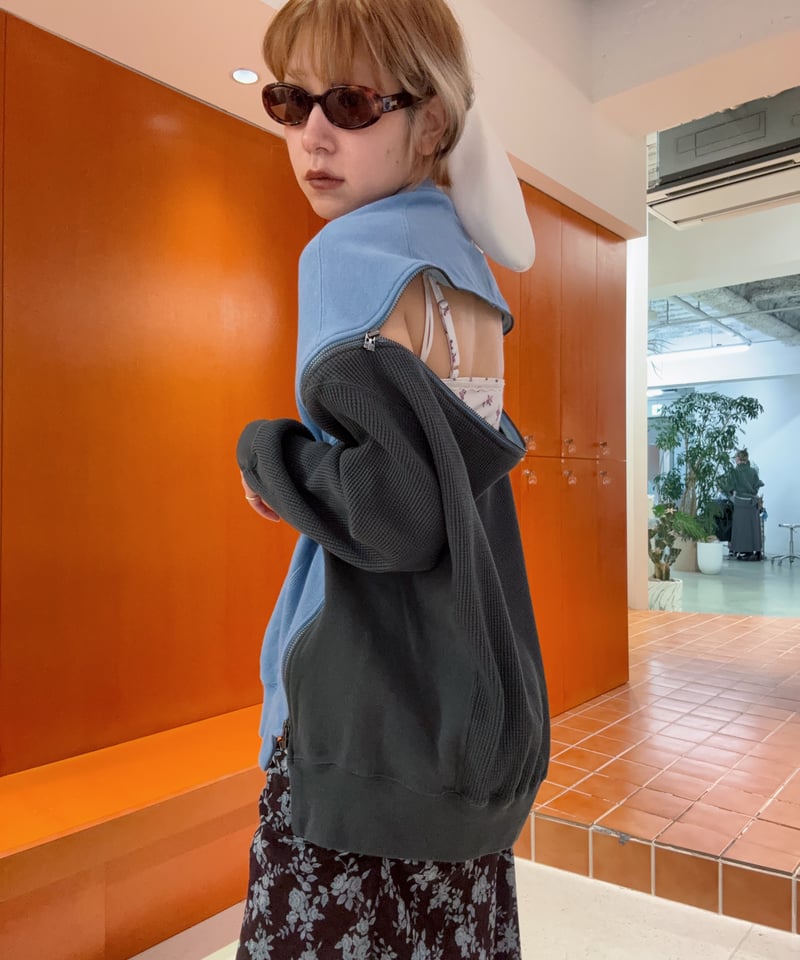 FACETASM / waffle knit zip sweat | JURK shop tokyo