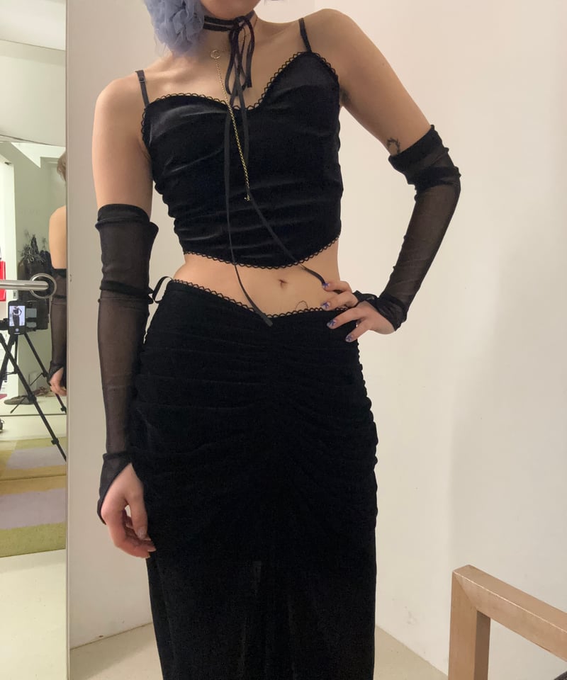 FETICO / Velvet Tulle Gathered Skirt | JURK TOKYO FETICO / Velvet Tulle Gathered Skirt | JURK TOKYO