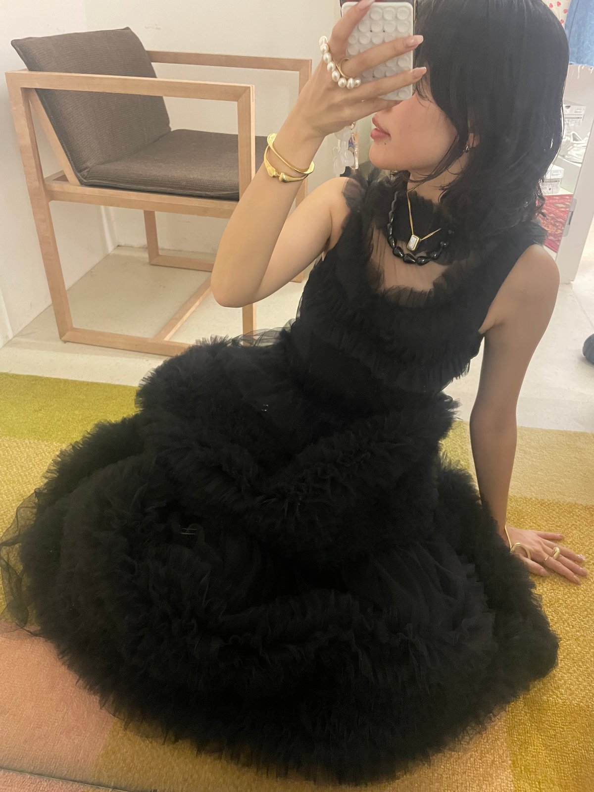 Dream Sister jane ワンピース　ブラック DREAM sisterjane / Black Swan Tulle Dress | JUR
