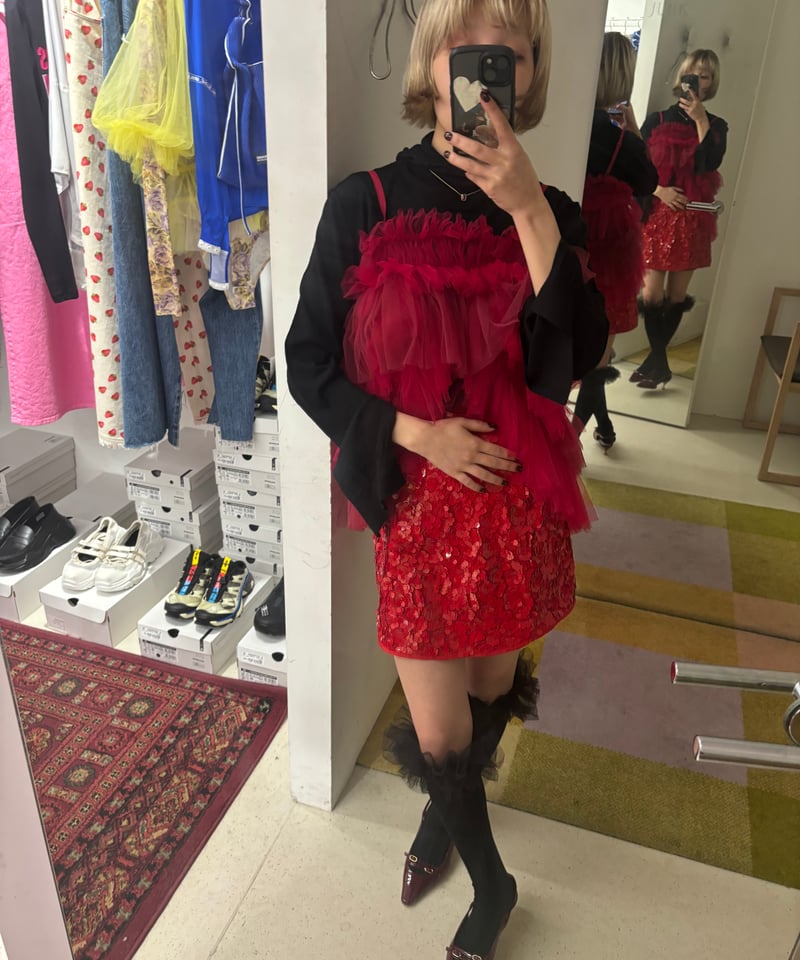 Dream sister jane / Royale Sequin Mini Skirt |