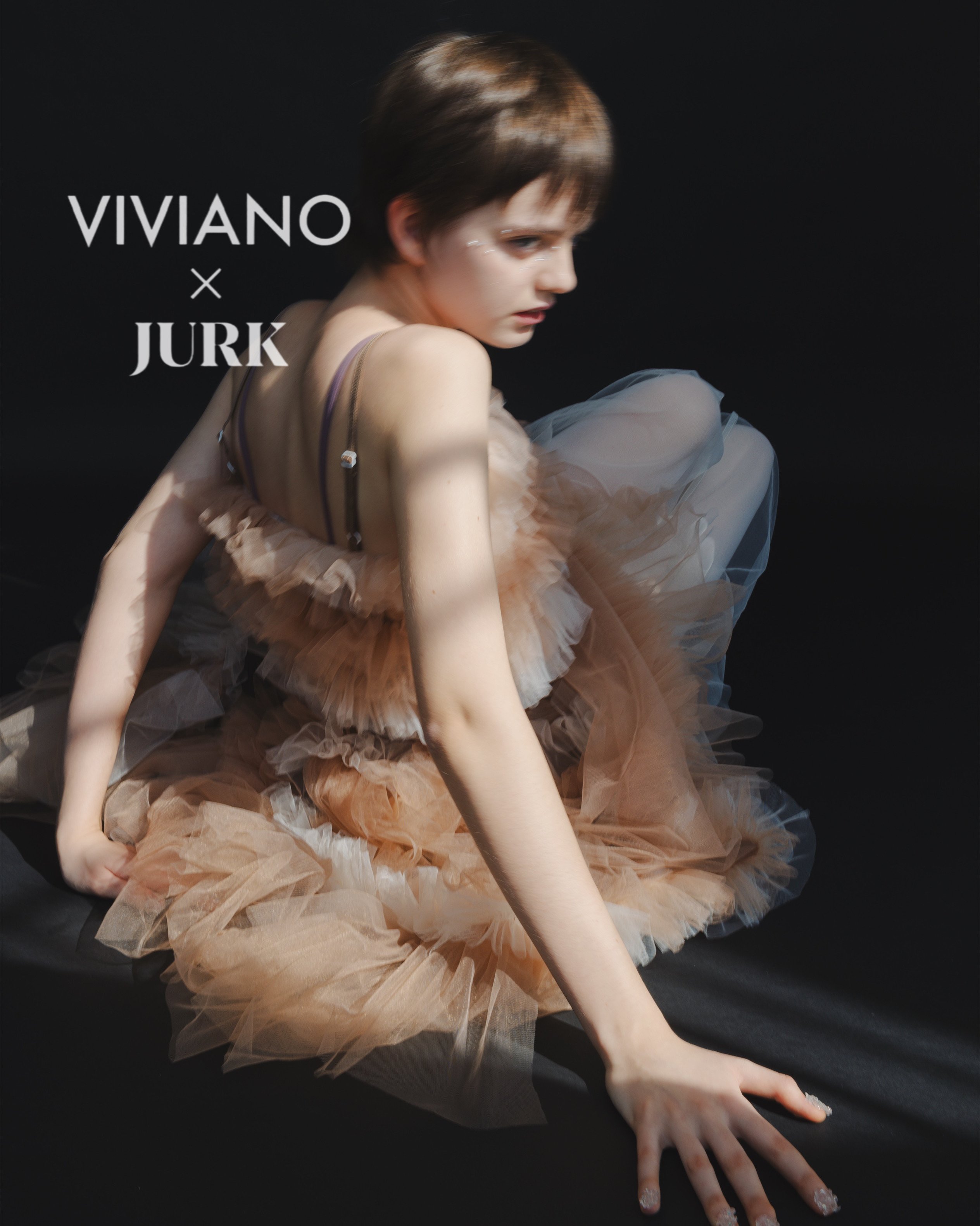 別注 VIVIANO x JURK チュールスカート ベージュ original