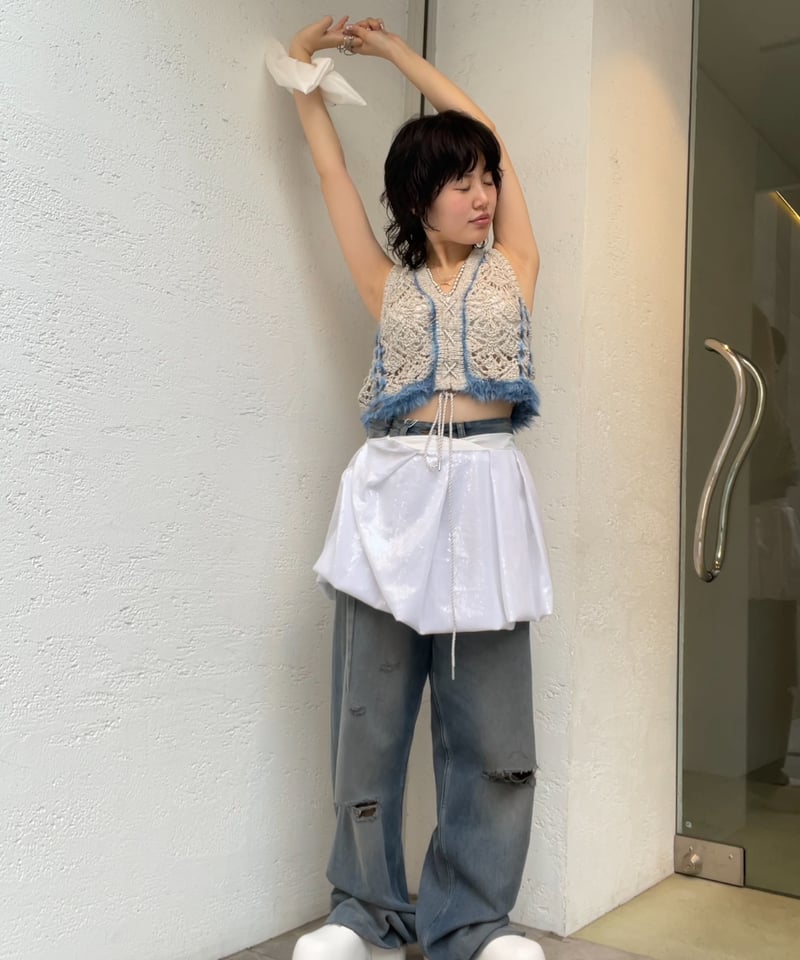 Andersson Bell / western lace-up knit vest | JU