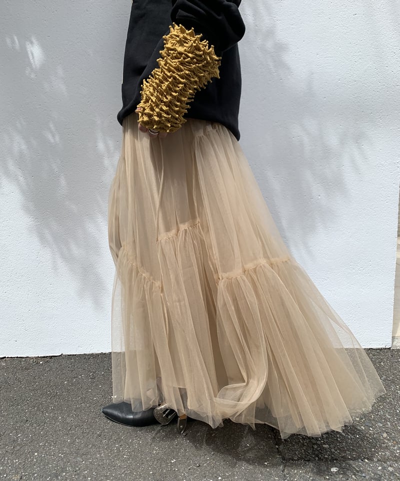 MURRAL / Leaf vein tulle skirt | jurk tokyo