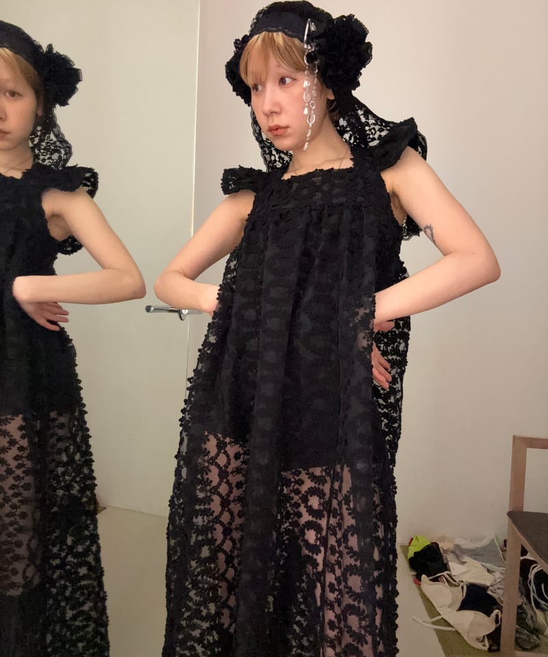 naokitomizuka / Organdie embroidery back ribbon