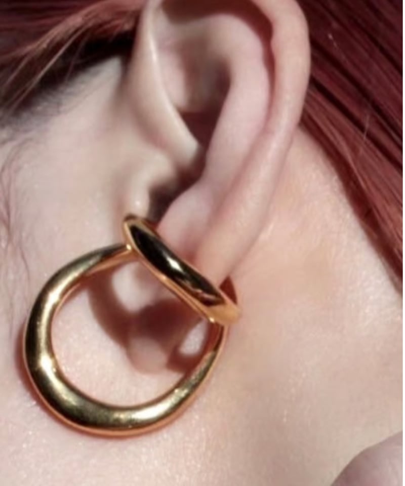 Soierie / Curve chain earcuff ring | JURK shop
