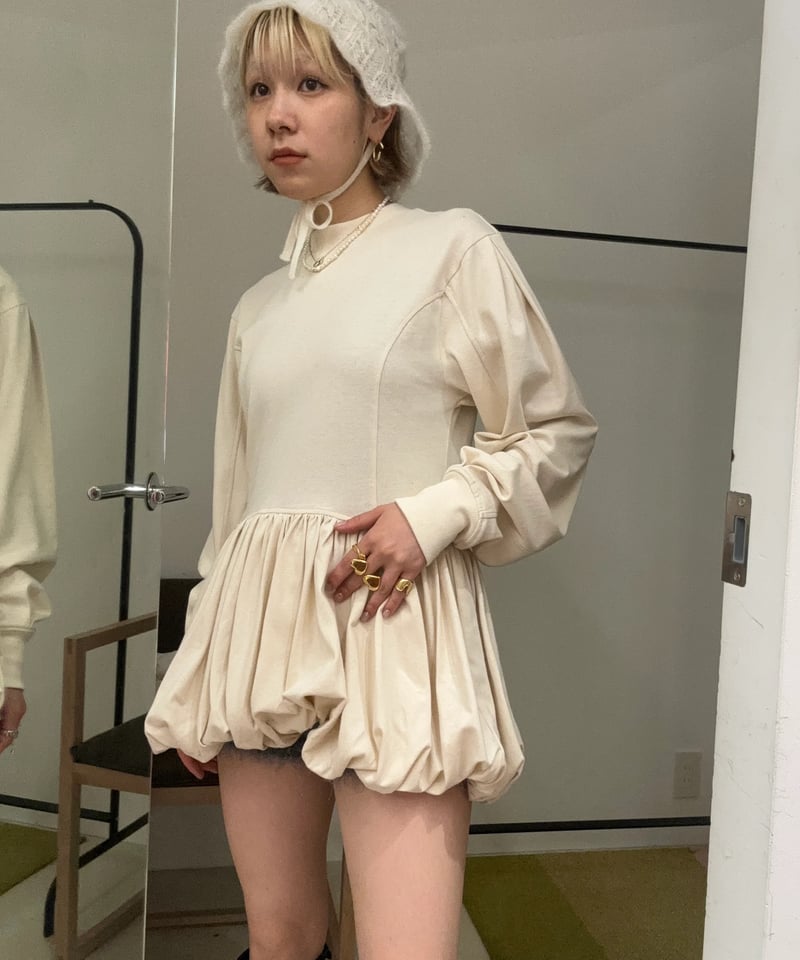 littlesuzie トップス Little $uzie / Ballon Hem Swiching Tops | JURK