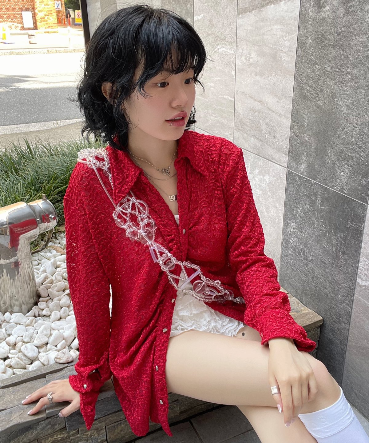 MURRAL ミューラル Stretch lace shirt MURRAL / Stretch lace shirt | JURK shop tokyo