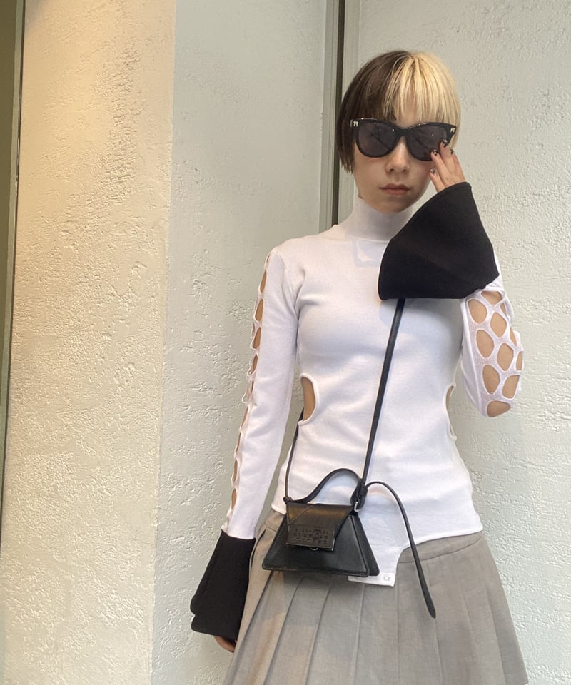 トップス FETICO 23AW BODYSUIT FETICO / BICOLORED KNIT BODYSUIT | JURK shop tokyo