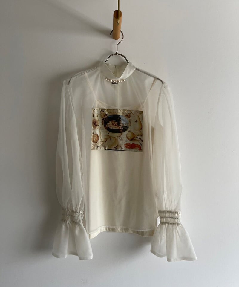 MIKAGE SHIN /Angel Pearl choker tops | JURK sho