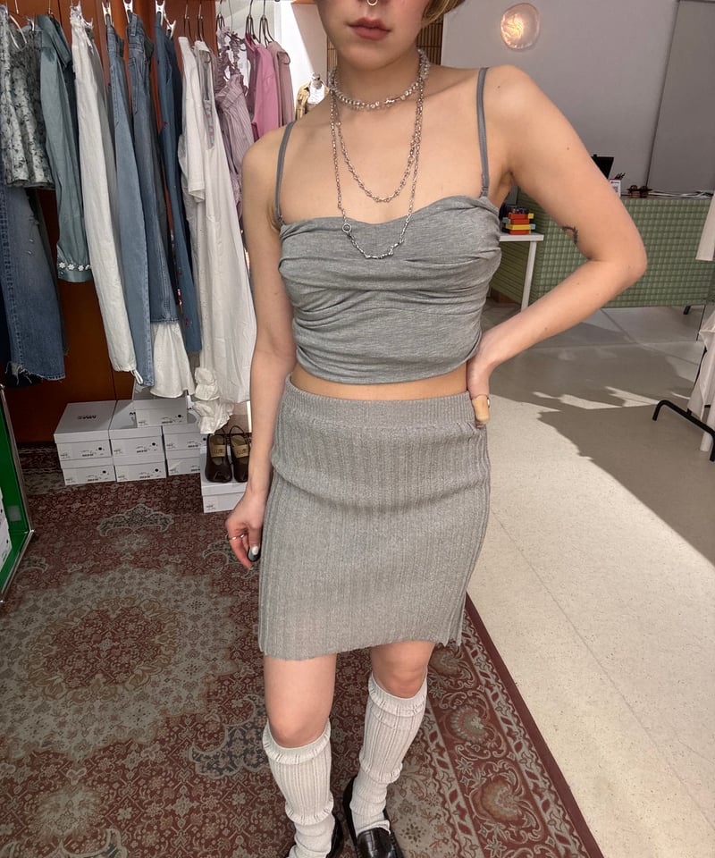 Determ; / Collagen Gathered Cami | JURK shop tokyo