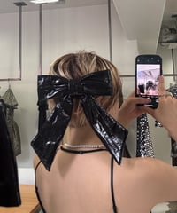 heyep / Faux Leather Studded Scrunchie | JURK s