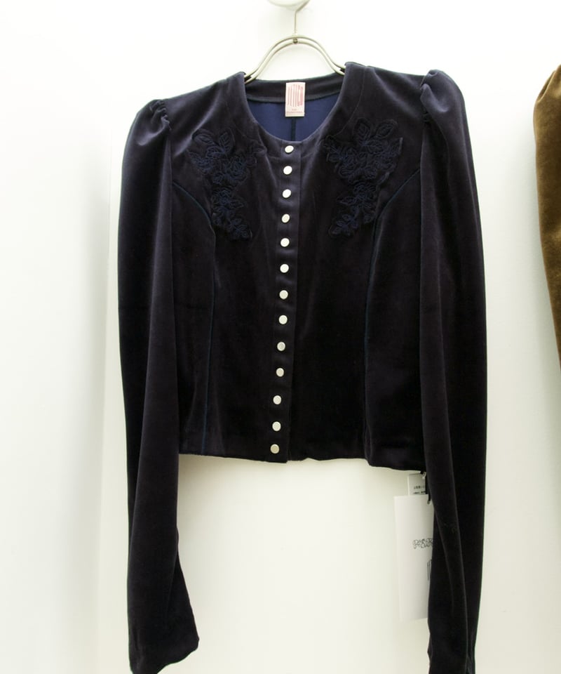 FETICO / Rose-Embroidered Velour Cardigan | JUR FETICO / Rose-Embroidered Velour Cardigan | JUR