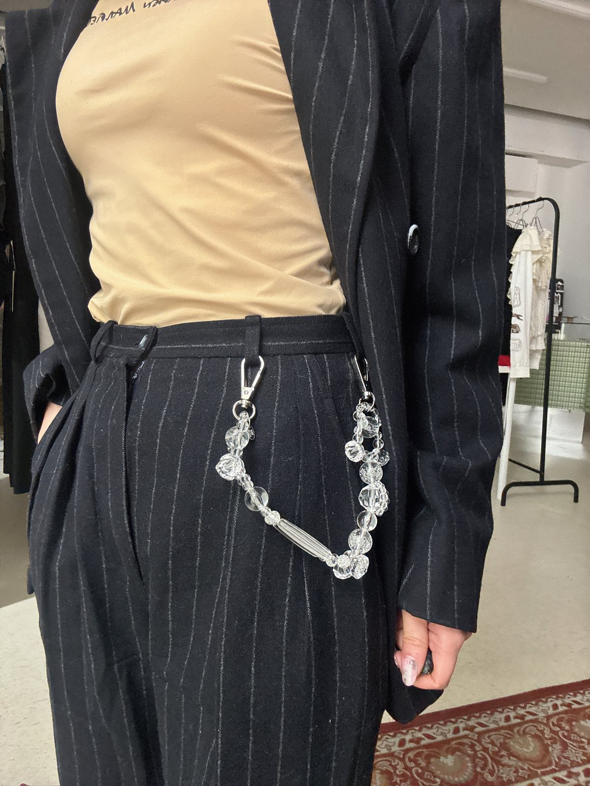 Satoko Oishi / short strap (clear) | JURK shop